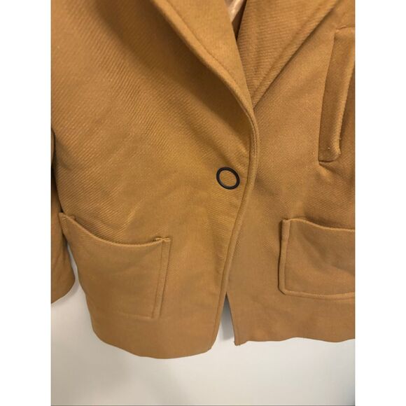 Zara 11-12 Girls Wool Blend Carmel Coat - Picture 2 of 6